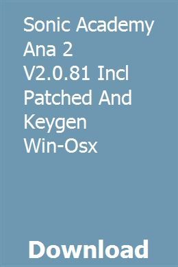 Sonic Academy - ANA 2 v2.0.3.R2 download free